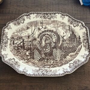 William-Sonoma EUC Vintage “His Majesty A Genuine Hand Engraving” Turkey Platter